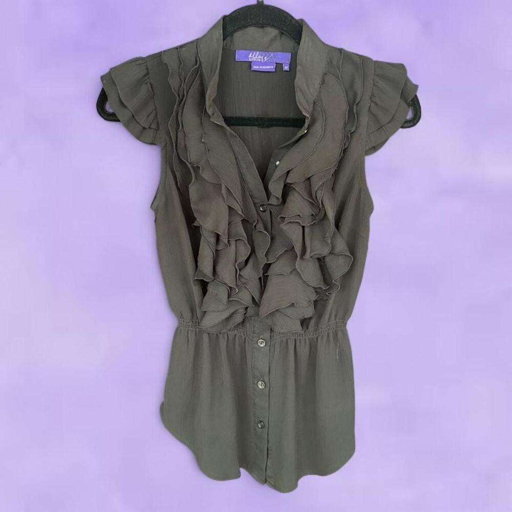 Miley Cyrus Max Azria sheer blouse